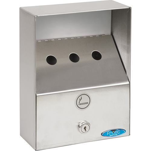 Smoking Receptacles, Wall-Mount, Stainless Steel, 1 Litres Capacity, 9" Height Southpoint Industrial Supply