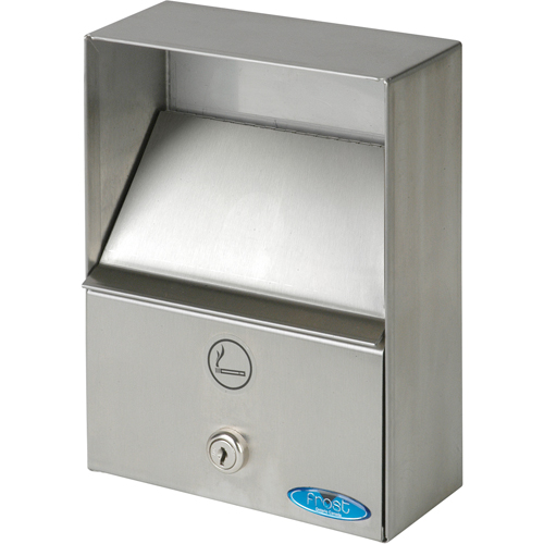 Smoking Receptacles, Wall-Mount, Stainless Steel, 1 Litres Capacity, 9" Height Southpoint Industrial Supply