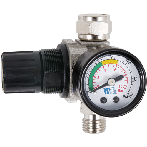 Air Dial Regulator with Gauge for Spray Gun, 1/4" NPT, 135 PSI Max. PSI, Standard Southpoint Industrial Supply