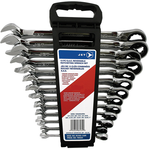 Long Pattern Reversible Wrench Set, Ratcheting Combination, 13 Pieces, Imperial Southpoint Industrial Supply