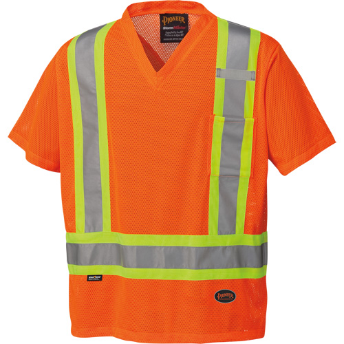 5994 T-shirt de s&eacute;curit&eacute; haute visibilit&eacute;, Polyester, 2T-Grand, Orange haute visibilit&eacute; Southpoint Industrial Supply