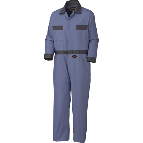 5133T Coveralls with Concealed Brass Buttons, Men's, Navy Blue, Size 42 Southpoint Industrial Supply