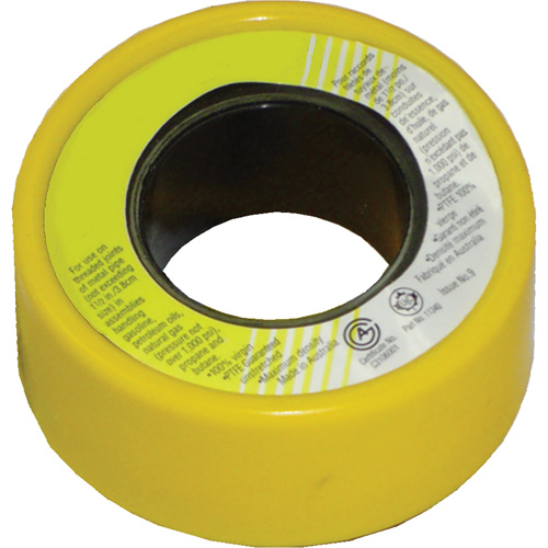 PFTE Gas Thread Sealant Tape, 236" L x 1/2" W, Yellow Southpoint Industrial Supply