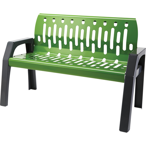 Stream Benches, Steel, 48" L x 48" W x 34" H, Green Southpoint Industrial Supply
