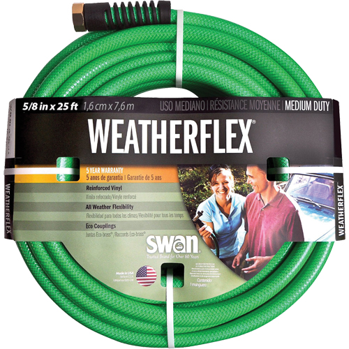 Weatherflex Medium Duty Garden Hoses, Vinyl, 5/8" dia. x 25' Southpoint Industrial Supply