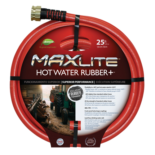 Hot Water Hose, Rubber, 3/4" dia. x 50' L Southpoint Industrial Supply