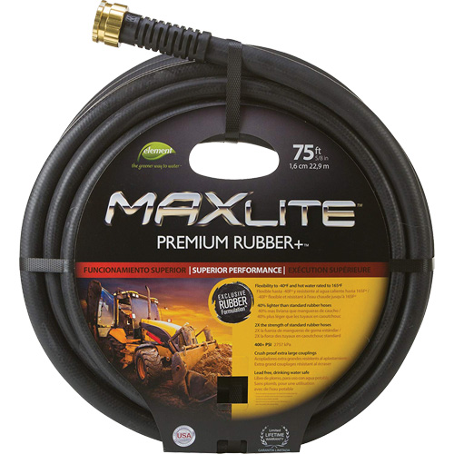 Commercial Duty Hoses, Rubber, 5/8" dia. x 75' Southpoint Industrial Supply