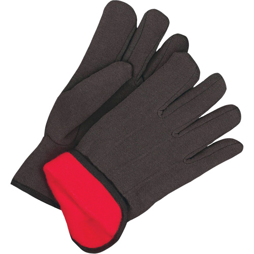 Gants en jersey classiques, Taille unique, Noir, Molleton rouge, &agrave; enfiler Southpoint Industrial Supply