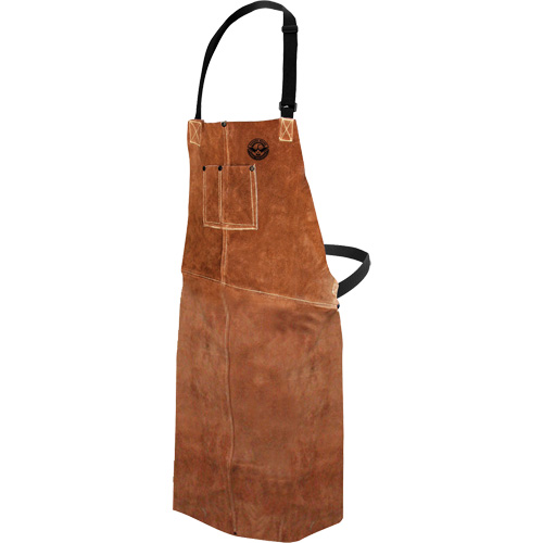Leather Welding Apron, Bib, 36" L, Brown Southpoint Industrial Supply