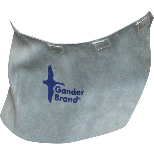 Gander Brand Split Leather Welding Helmet Bib, Pearl Grey Southpoint Industrial Supply