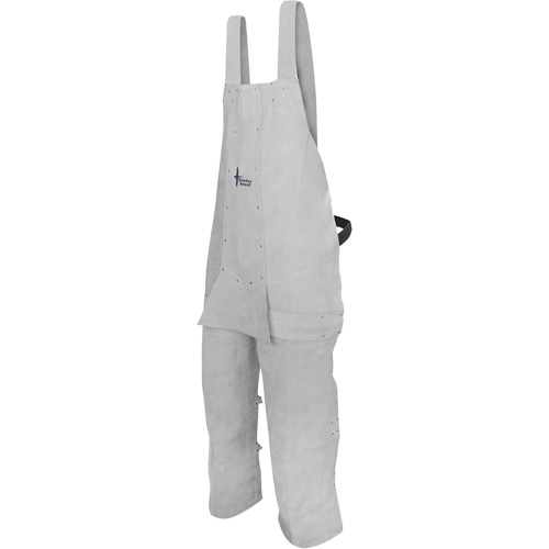 Leather Welding Apron, Split-Leg Bib, Pearl Grey Southpoint Industrial Supply