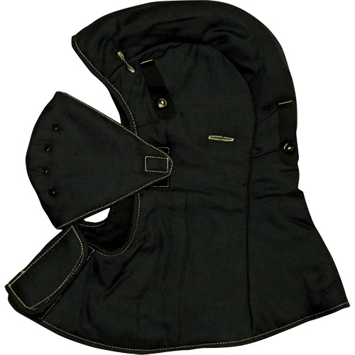 CarbonX&reg; FR Hardhat Liner with Face Mask, Black, Cotton/Jersey/Twill Southpoint Industrial Supply