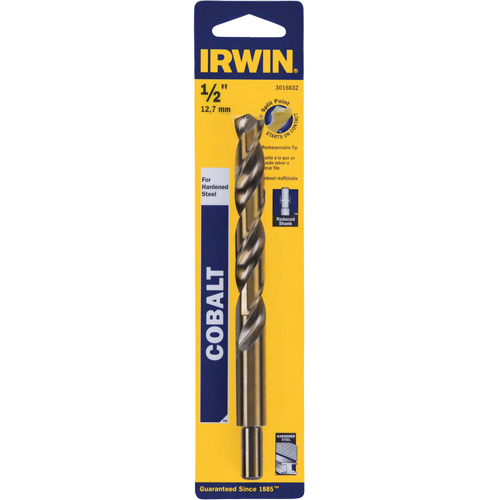 Heavy-Duty Jobber Drill Bit, High Speed Cobalt, 1/2", 6" L, 1-1/2" Flute, 135° Point Angle Southpoint Industrial Supply