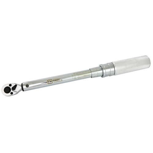 Heavy-Duty Micro-Adjustable Torque Wrench, Click, 1/4" Square Drive, 30 - 250 in-lbs. Southpoint Industrial Supply