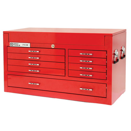 PRO+ Series Top Chest, 42" W, 9 Drawers, Red Southpoint Industrial Supply