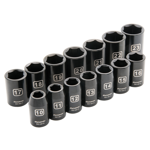 Jeu de douilles m&eacute;triques, 14 Mcx, Chocs, Prise de 1/2" Southpoint Industrial Supply