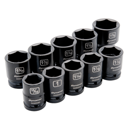 Jeu de douilles SAE, 10 Mcx, Chocs, Prise de 3/4" Southpoint Industrial Supply