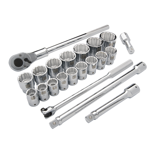 SAE Socket Set, 21 Pcs, 3/4" Drive Size Southpoint Industrial Supply