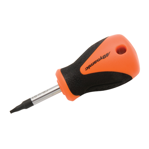 Square Recess Stubby Screwdriver, #2 Tip, Round, 3-4/5" L, Plastic/Wood/Cushion Grip Handle Southpoint Industrial Supply