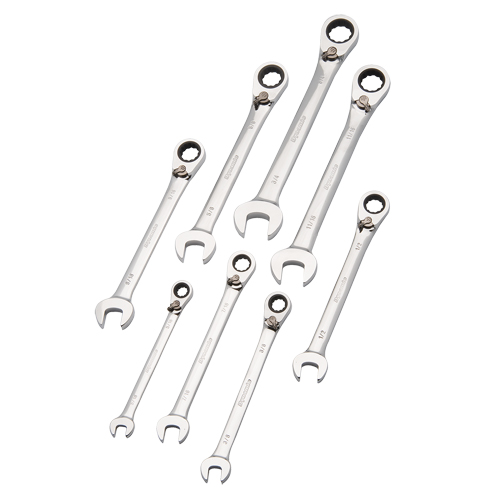 Jeu de cl&eacute;s &agrave; cliquet r&eacute;versible, Combinaison, 8 morceaux, Imp&eacute;rial Southpoint Industrial Supply