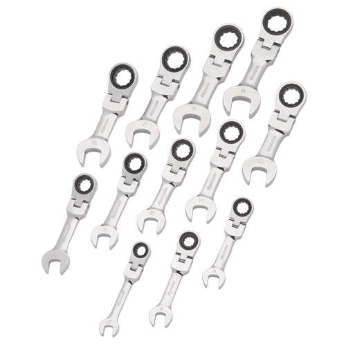 Stubby Wrench Set, Combination, 12 Pieces, Metric Southpoint Industrial Supply