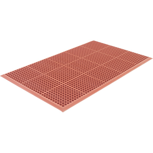 Tapis de s&eacute;rie Competitor, &agrave; fentes, 3' x 5' x 7/8", Orange, Caoutchouc naturel Southpoint Industrial Supply
