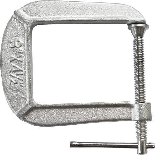 Light-Duty C-Clamp, 3" (76 mm) Capacity, 4-1/2" (114 mm) Throat Depth Southpoint Industrial Supply