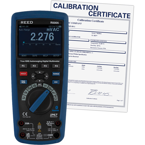 True RMS Industrial Multimeter with ISO Certificate, AC/DC Voltage, AC/DC Current Southpoint Industrial Supply