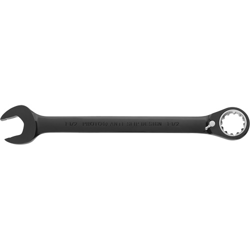 Reversible Combination Ratchet Wrench, 4/6/12 Point, 1-1/2", Black/Chrome Finish Southpoint Industrial Supply