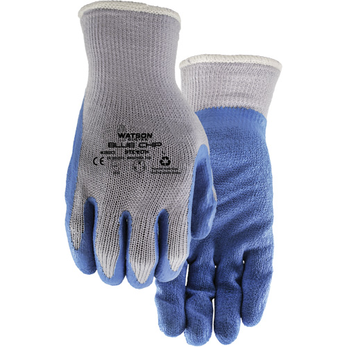 Stealth Blue Chip Coated Gloves, Large, Rubber Latex Coating, 10 Gauge, Polyester Shell Southpoint Industrial Supply