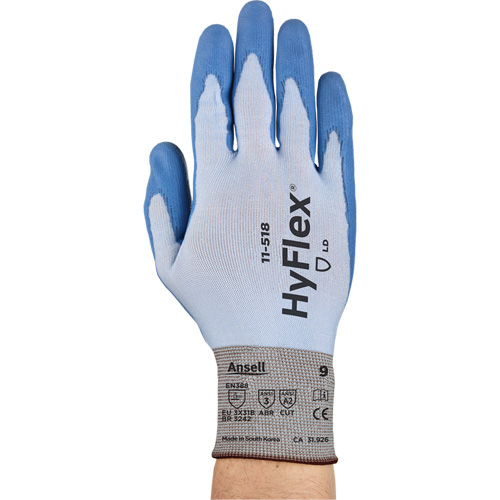 HyFlex &reg; 11-518 Gloves, Size Small/7, 18 Gauge, Polyurethane Coated, Dyneema&reg; Shell, ASTM ANSI Level A2/EN 388 Level B Southpoint Industrial Supply