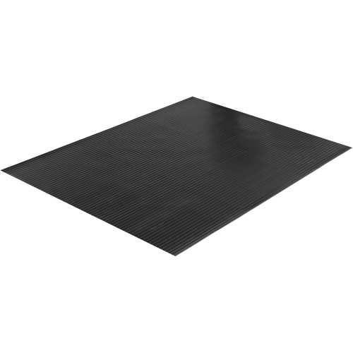 Wide Rib Matting, Runner, 4' x 75' x 1/8", Black Southpoint Industrial Supply