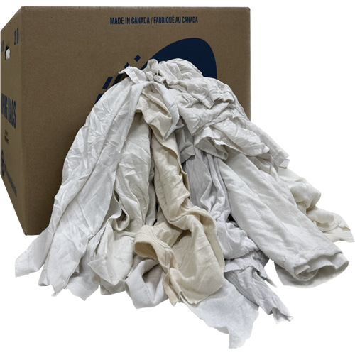 Wiper Rags Box, Ganzie, White, 20 lbs. Southpoint Industrial Supply