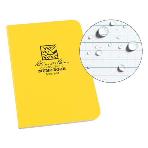 Memo Book, Soft Cover, Yellow, 112 Pages, 3-1/2" W x 5" L Southpoint Industrial Supply