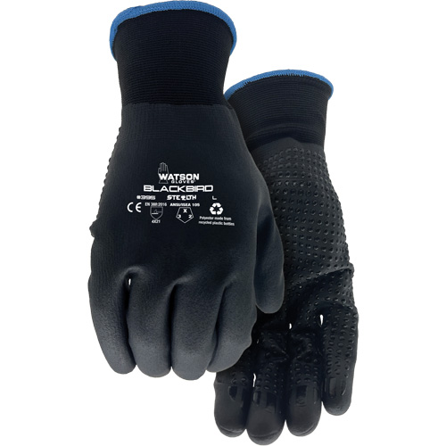 Stealth Blackbird Coated Gloves, X-Large, Microfoam Nitrile Coating, 15 Gauge, Polyester Shell Southpoint Industrial Supply