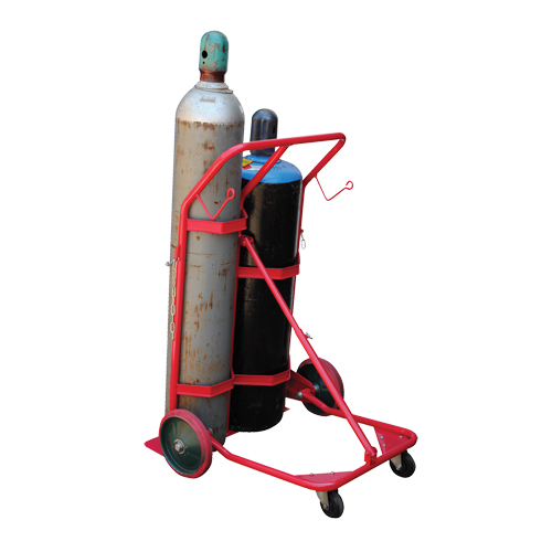 Cylinder Cart, Mold-on Rubber Wheels, 25-1/2"W x 7"L Base, 350 lbs. Southpoint Industrial Supply
