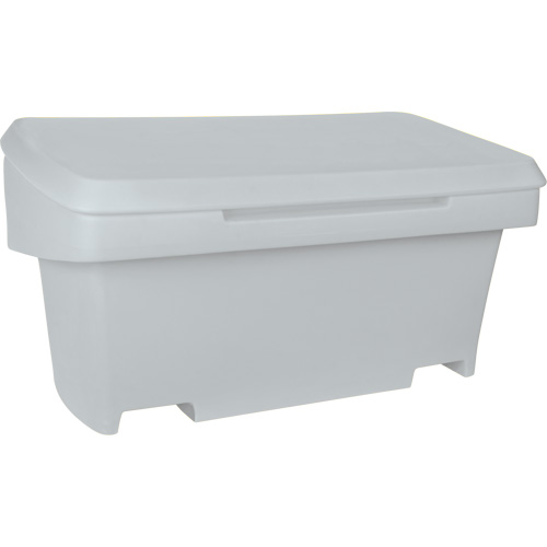 Heavy-Duty Outdoor Salt and Sand Storage Container, 24" x 48" x 24", 10 cu. Ft., Grey Southpoint Industrial Supply