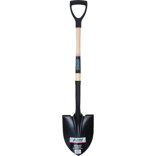 Round Point Shovel, Tempered Steel Blade, Hardwood, D-Grip Handle Southpoint Industrial Supply