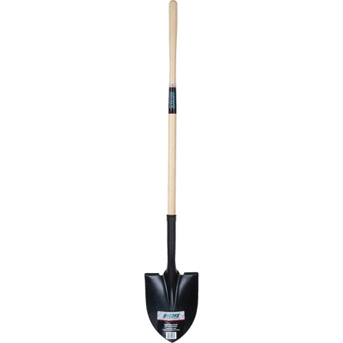 Round Point Shovel, Tempered Steel Blade, Hardwood, Straight Handle Southpoint Industrial Supply