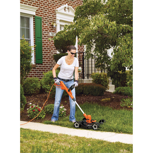 3-in-1 Compact Mower, Push Walk-Behind, Electric, 12" Cutting Width Southpoint Industrial Supply