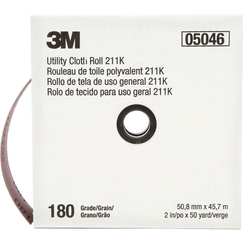 Utility Roll 211K, Aluminum Oxide, 2" W x 150' L, 180 Grit Southpoint Industrial Supply