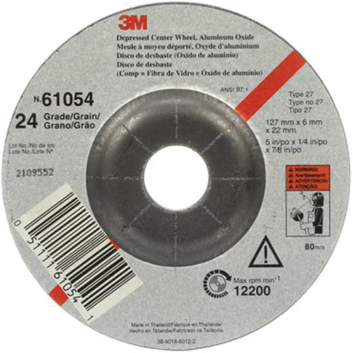 Meule &agrave; moyeu d&eacute;port&eacute;, 5" x 27, Oxyde d'aluminium Southpoint Industrial Supply