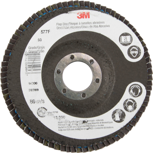 Flap Wheels - 577F Flap Discs, 4-1/2" x 7/8", Type 29, 60 Grit, Zirconium Southpoint Industrial Supply