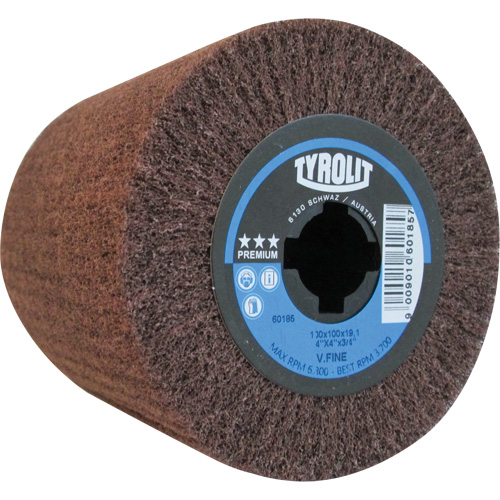 Pro-Line Surface Conditioning Drum, 4" Dia. x 4" W, 3/4" Arbor, Very Fine Grit, Aluminum Oxide Southpoint Industrial Supply