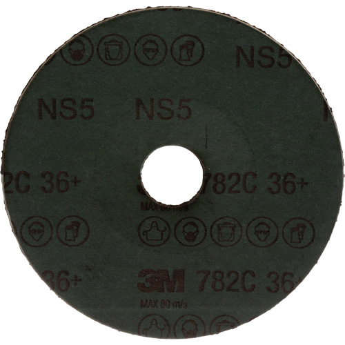 Disque en fibre 782C, Grain de c&eacute;ramique, 36+, 5" Dia x 7/8" Arbre Southpoint Industrial Supply