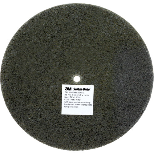 Scotch-Brite EXL Unitized Wheel, 6" x 1/8", 1/4" Arbor, Fine Grit, Silicon Carbide Southpoint Industrial Supply