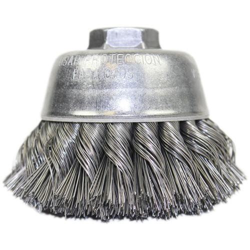 Knot Wire Cup Brush, 3-1/2" Dia. x 5/8"-11 Arbor Southpoint Industrial Supply