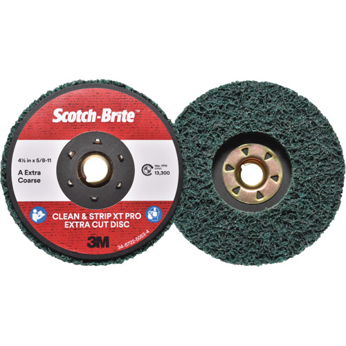 Disque extra coupe  Clean and Strip  XT Pro Scotch-Brite, 4-1/2" dia., Grain Extra grossier, Oxyde d'aluminium Southpoint Industrial Supply