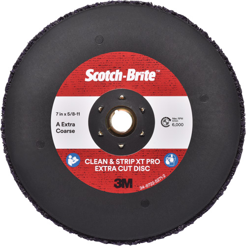 Disque extra coupe  Clean and Strip  XT Pro Scotch-Brite, 7" dia., Grain Extra grossier, Oxyde d'aluminium Southpoint Industrial Supply