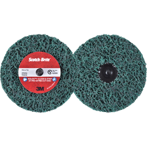 Scotch-Brite Roloc+ Clean & Strip XT Pro Extra Cut Disc, 4" Dia., Extra Coarse Grit, Aluminum Oxide Southpoint Industrial Supply